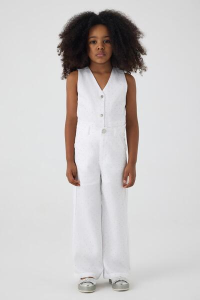 Tyess BG Store Κοριτσίστικο λευκό παντελόνι