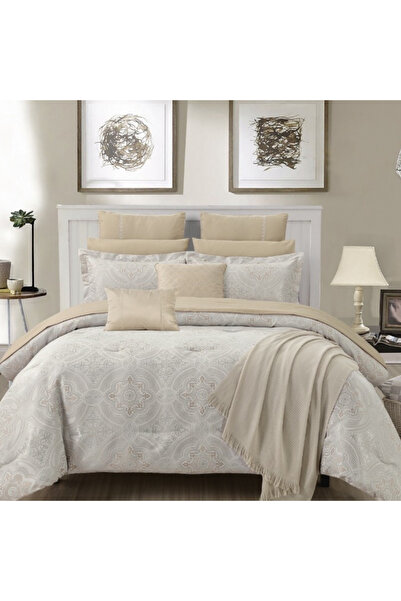 Alhabib bedding Jose Summer Double Embroidered Silver Bedspread Suitable for ...