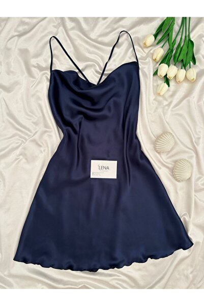 Lena Homewears Cămașă de noapte din satin cu guler Degaje pentru femei