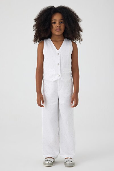 Tyess Λευκό γιλέκο για κορίτσια BG Store