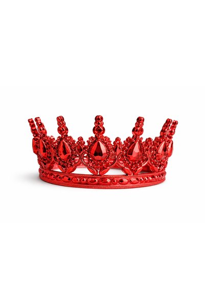 Happyewent Red Crown Princess Crown – Glamorous Crown with Shiny Stones Birthday & Party Crown