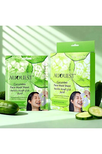 Auquest ماسك قناع للوجه بخلاصة الخيار 10 اقنعه