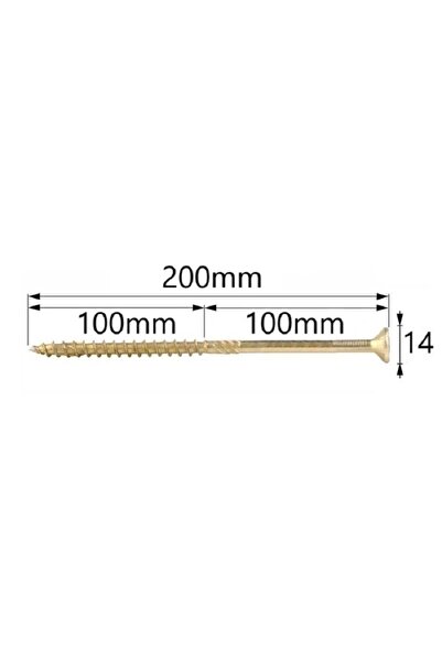 Mag-Krak Surub Dulgherie Cap Inecat 10x200 mm Torx TX50 - 50buc/cutie