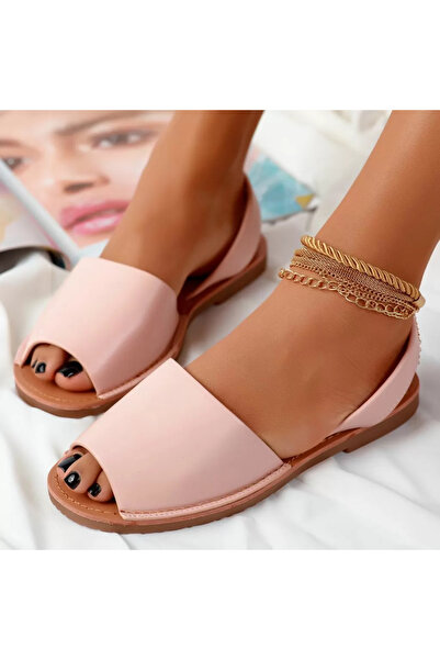 Zaira Sandale Dama cu Talpa Joasa Athena Bej #11404 - 40