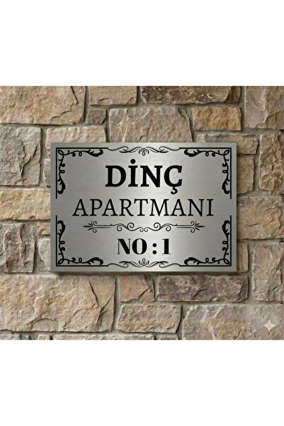 HobiShop Kişiye Özel Metal Kapı Levhası – Apartman Kapı Tabelası 20x30 cm – İ...