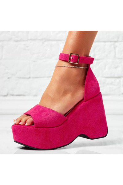 Zaira Sandale Dama cu Platforma Galilea Fucsia #14429 - 38