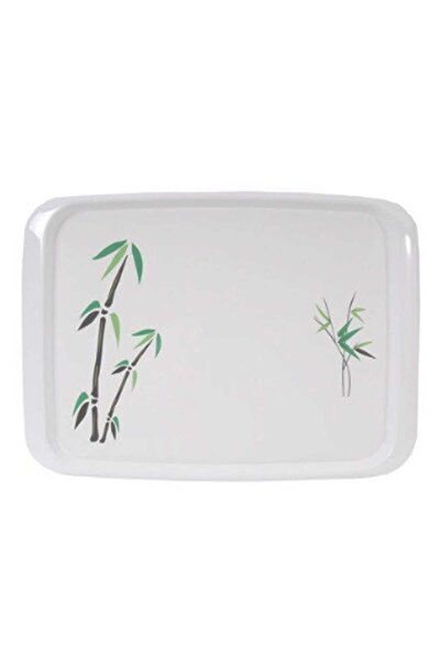 Hoover Bamboo Tree Print Rectangle Tray, 36 x 26 cm, Green & White, HVR.GB1411