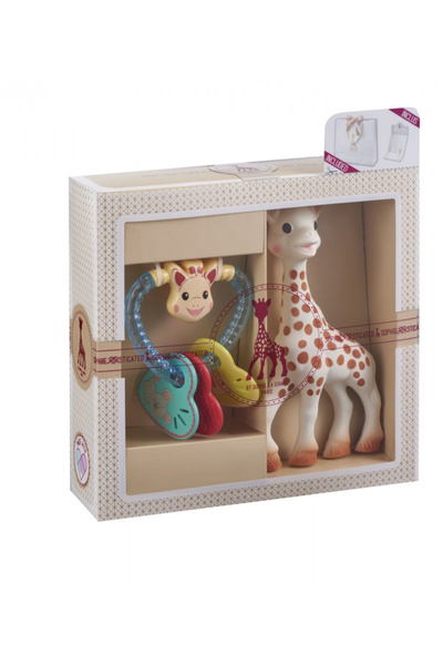 Vulli Set cadou SOPHIEsticated cu Sophie Girafa și zornăitoare cu inimioare