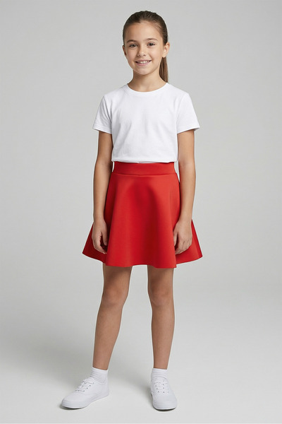 kinderos Girls' Flared Skirt with Elastic Waist - 25Y 3652