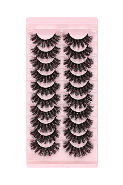 FridayIn 10 Pairs of Natural False Eyelashes（A)