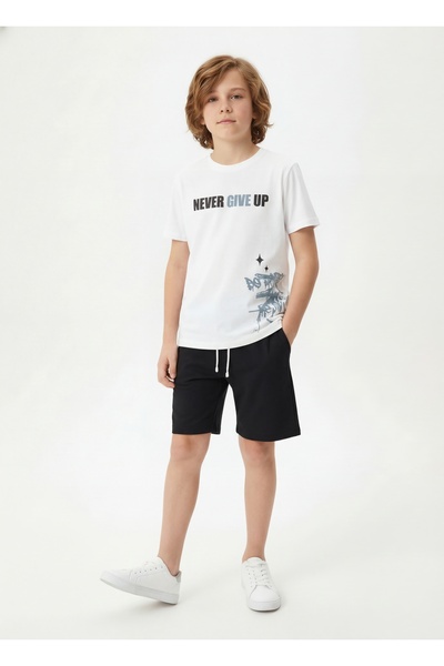 YA KO KİDS Комплект із двох предметів капрі для хлопчика з принтом "Літні нік...