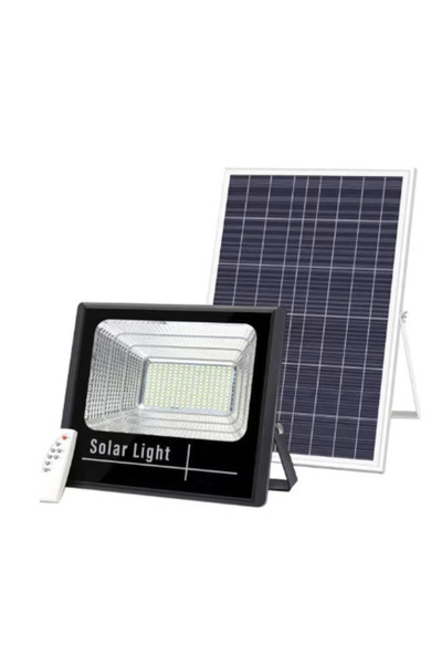 HASSAN Jortan LED Projector with Solar Panel and Remote Control 1200W BLACK