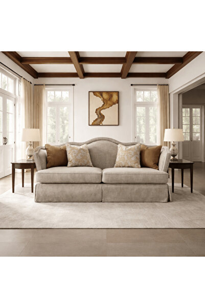 Roots Furniture أريكة بيج فاخرة (228 سم)