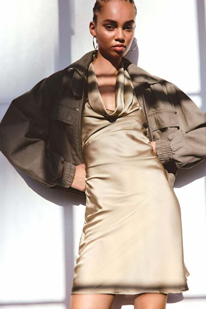 H&M Halterneck satin dress