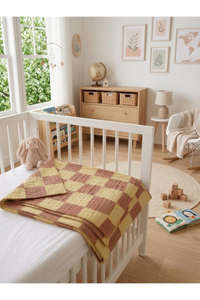 Cosibello Home Organik Pamuk Müslin Örtü & Müslin Bebek Battaniyesi