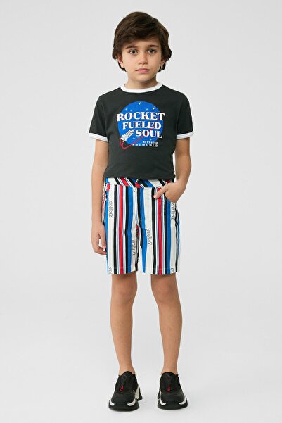 NBT JEANS BG Store Ανδρικό Παιδικό Σορτς Ριγέ