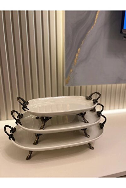 PONCİKPAZAR Σετ 3 τεμαχίων πορσελάνινης κανάτας παρουσίασης ANTIQUE