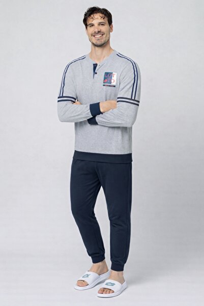 Lotto Pijama barbati LP1224, set 2 piese, bumbac