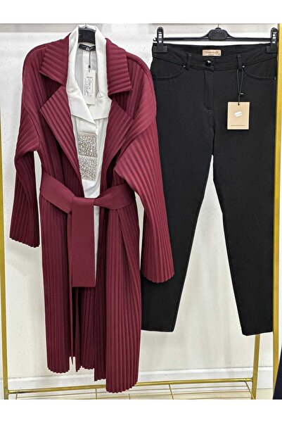 masalabiyem 7850 K 300 Bordo My312 Pleated Bag
