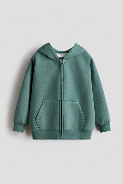 H&M هودي بسحاب كبير الحجم