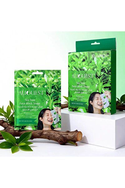 Auquest ماسك قناع للوجه بخلاصة الشاي الأخضر 10 اقنعه