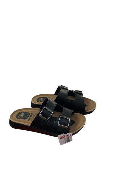 GEZER Black Soft Orthopedic Daily Comfortable Slippers