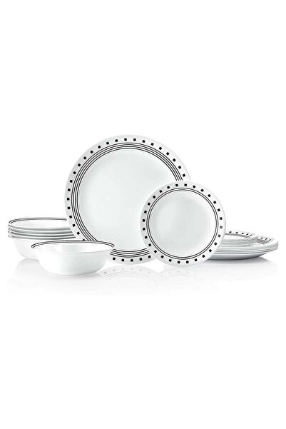 Corelle Dinner Set Classic City Block 18Pcs 1122069
