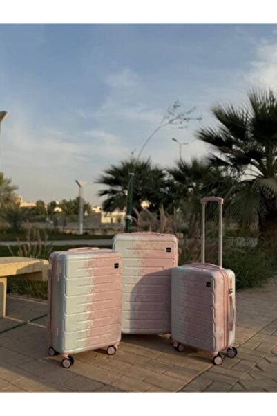 Akyat Elegant Three-Piece Travel Bag Set | Pink