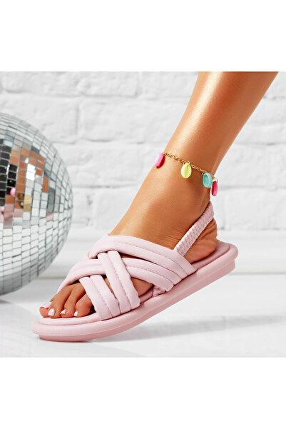 Zaira Γυναικεία Σανδάλια με Χαμηλή Σόλα Μάρκο Ροζ # 15272 - 39