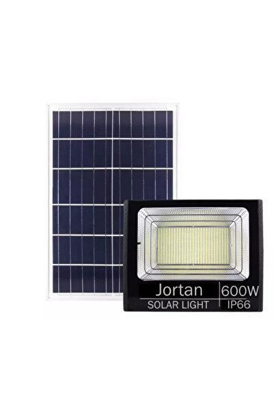 HASSAN Jortan LED Projector with Solar Panel and Remote Control 600W BLACK