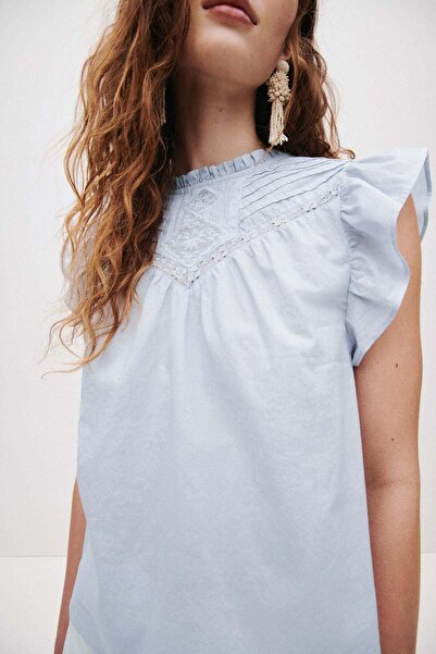 H&M Pintucked cotton top