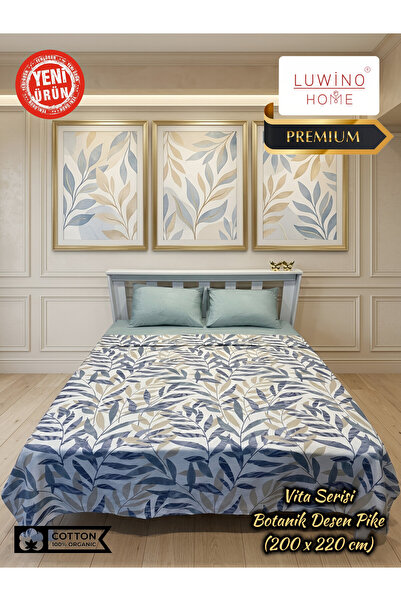 LUWİNO HOME Double Pique, Bedspread 100% Cotton Vita Series 200 X 220 cm