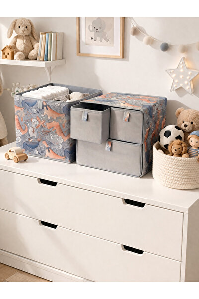 Venita Home مجموعة من 2 صندوق تخزين لتنظيم غرفة الأطفال، منظم داخل الخزانة، س...