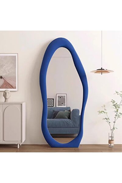 Decorhills Full Length Mirror – Irregular Wavy Modern Design, Velvet Fabric F...