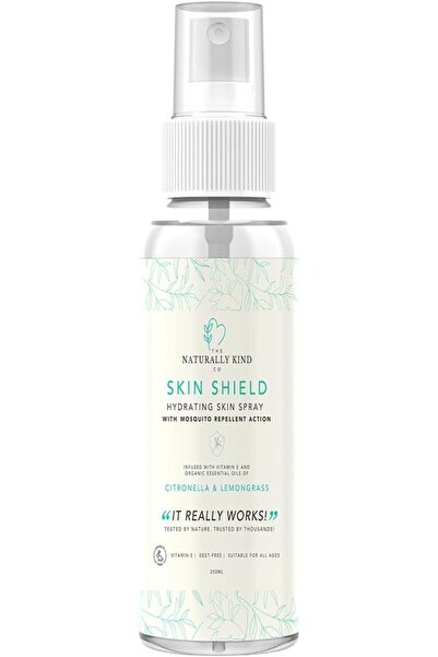 The Naturally Kind Co. رذاذ سكين شيلد لطرد البعوض وترطيب البشرة، مناسب للأطفا...