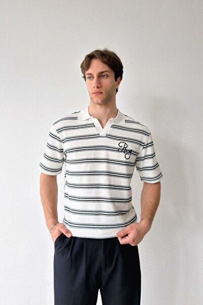 Flaw Wear RS izvezena prugasta polo majica