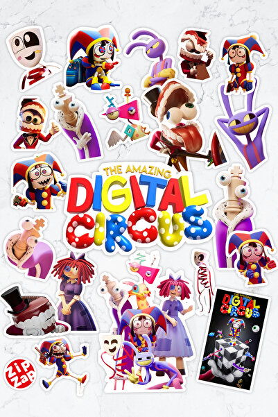 ZipZap مجموعة ملصقات لاصقة للهاتف والكمبيوتر المحمول من سيرك ديجيتال الرائع (...