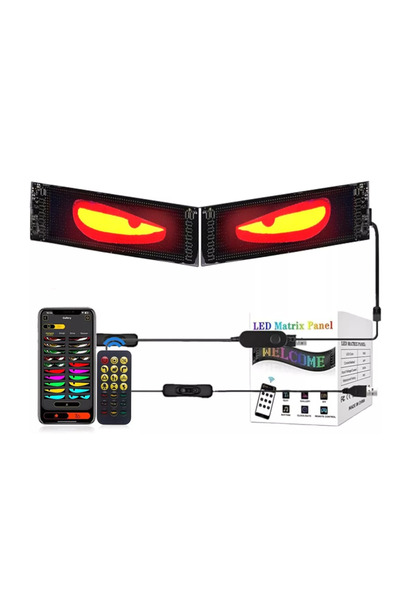 Ruan Panou LED RGB flexibil pentru mașină, 80x2 cm, Control prin aplicație Bl...