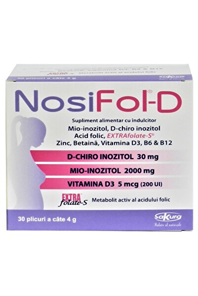 Sakura NosiFol-D με φολικό οξύ, ψευδάργυρο και βιταμίνη D3, συμπλήρωμα διατρο...