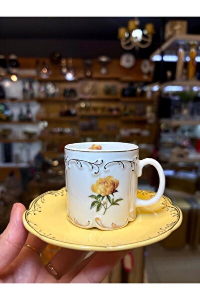 ACAR VIVIENNE SARI TEK KİŞİLİK TÜRK KAHVESİ FİNCANI