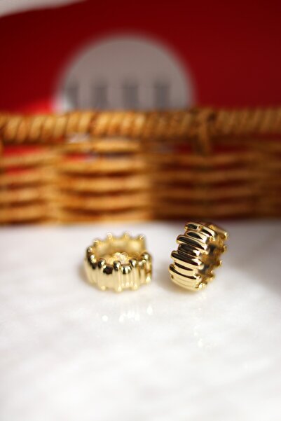 LUUL ATELIER XUPING Tasarım 14K Gold Çelik Halka Küpe