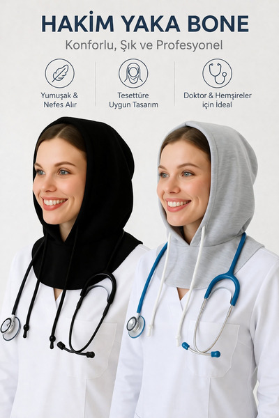 mirach 2-Pack Hooded Headgear Scrubs Compatible Practical Work Headgear Funct...