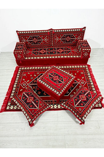 BAKIRÖZÜ HOME Şark Köşesi Takımı Konsepti Sedir Modeli 9 Parça (20 CM MİNDER ...