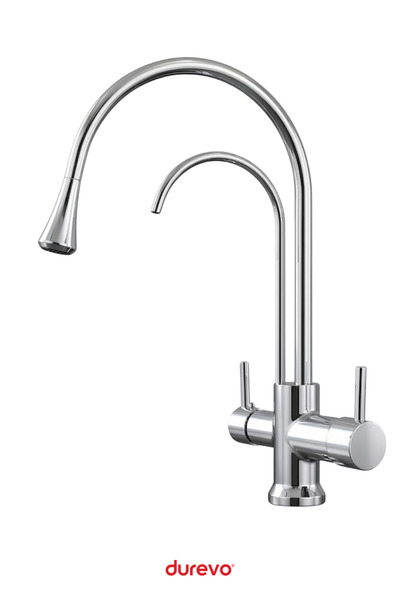 DUREVO Damla Series - 3-Way Kitchen Sink Faucet with Water Purification (Wate...