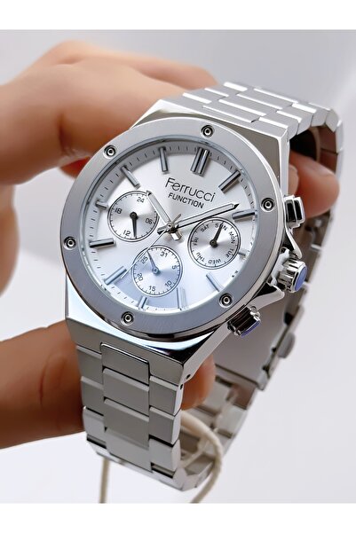 Ferrucci Men's Wristwatch with Steel Cord Function 3 Atm Waterproof with 2 Ye...