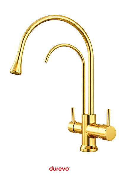DUREVO Damla Series - 3-Way Kitchen Sink Faucet with Water Purification (Wate...