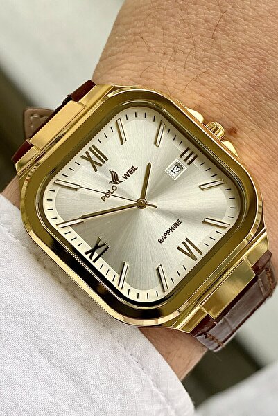 Polo Weil Pl002M Leather Men's Wristwatch with Strap