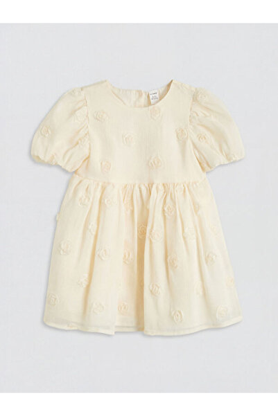 LC Waikiki Floral Embossed Girls' Dress for Style Enthusiasts from Uzg Store
