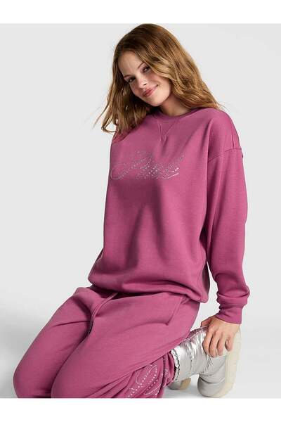 PİNK Ivy Oversize Bisiklet Yaka Sweatshirt