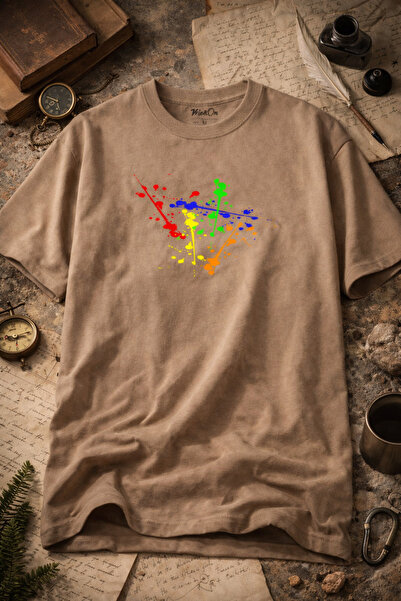 Me&On WEAR Graffiti Paint Effect Printed Unisex Oversize – Streetwear Trend G...